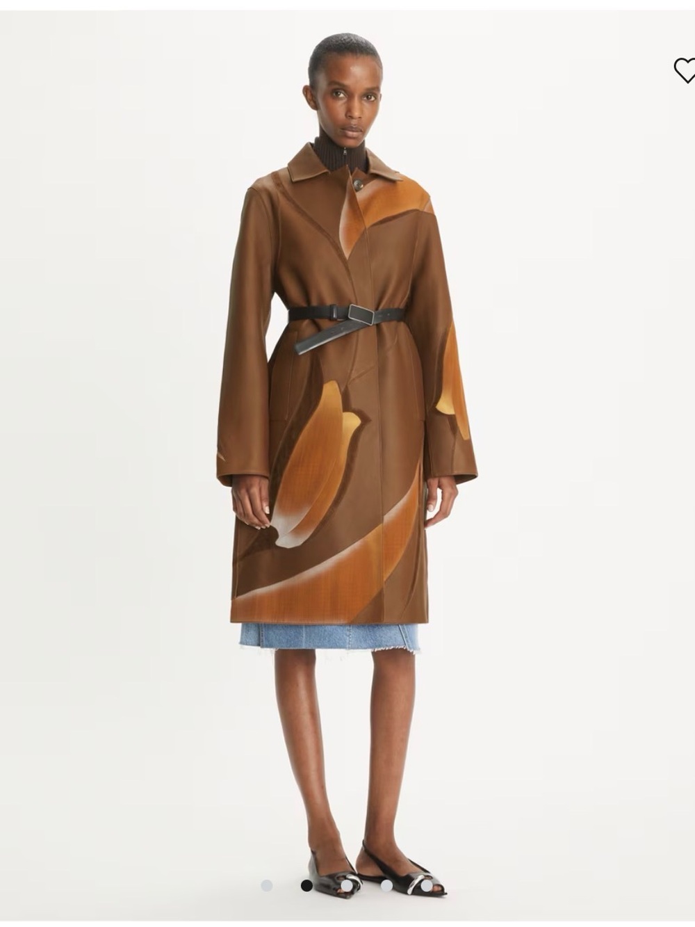 Tory Burch Brown Leather Jacket with Gold Button - Picture 7 of 7
